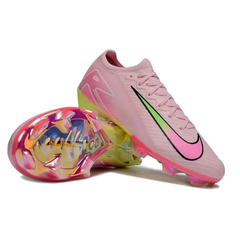 Chuteira Infantil Campo Nike Air Zoom Mercurial Vapor 16 Elite FG Rosa Claro