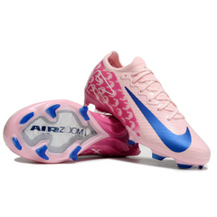 Chuteira Campo FG Nike Air Zoom Mercurial Vapor 16 Elite Rosa e Azul Infantil