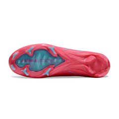 Chuteira Campo FG Nike Air Zoom Mercurial Vapor 16 Elite Rosa e Azul Infantil