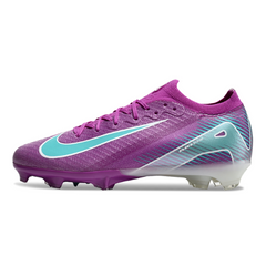 Chuteira Campo FG Nike Air Zoom Mercurial Vapor 16 Elite Roxa e Azul Infantil