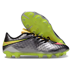 Chuteira Infantil Campo Nike Phantom Hypervenom Elite FG Prata