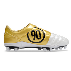 Chuteira Infantil Campo Nike Total 90 III FG Branca e Dourada