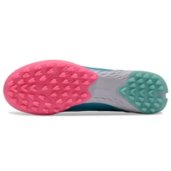 Botas de fútbol Adidas F50 Elite TF para niños en azul claro y rosa