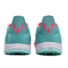 Botas de fútbol Adidas F50 Elite TF para niños en azul claro y rosa