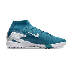 Chuteira Society TF Nike Zoom Mercurial Superfly 10 Elite Azul-Aqua Infantil