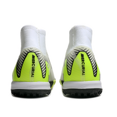 Chuteira Society TF Nike Zoom Mercurial Superfly 10 Elite Infantil Branca, Verde e Preta