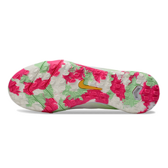 Chuteira Infantil Society Nike Zoom Mercurial Superfly 10 Elite TF Branca, Rosa e Verde