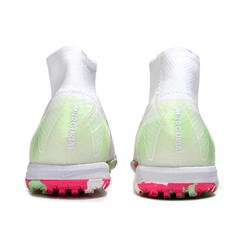Chuteira Infantil Society Nike Zoom Mercurial Superfly 10 Elite TF Branca, Rosa e Verde