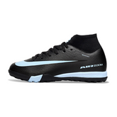 Nike Zoom Mercurial Superfly 10 Elite TF Black and Light Blue Kids' Soccer Cleats