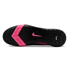 Chuteira Society TF Nike Zoom Mercurial Superfly 10 Elite Preta e Rosa Infantil