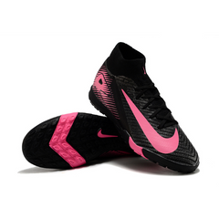 Chuteira Infantil Society Nike Zoom Mercurial Superfly 10 Elite TF Preta e Rosa