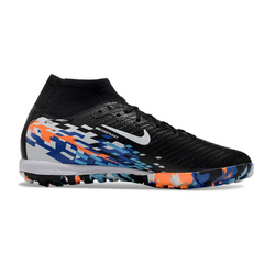 Botas de fútbol Nike Zoom Mercurial Superfly 10 Elite TF para niños, color negro, blanco y azul