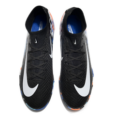 Botas de fútbol Nike Zoom Mercurial Superfly 10 Elite TF para niños, color negro, blanco y azul