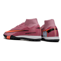 Chuteira Society TF Nike Zoom Mercurial Superfly 10 Elite Infantil Rosa-Clara