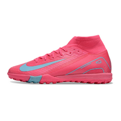 Botas de fútbol Nike Zoom Mercurial Superfly 10 Elite TF para niños en color rosa y azul