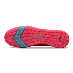 Chuteira Society TF Nike Zoom Mercurial Superfly 10 Elite Rosa e Azul Infantil