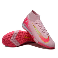 Nike Zoom Mercurial Superfly 10 Elite TF Pink and Green Kids' Soccer Cleats