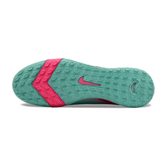 Chuteira Society TF Nike Zoom Mercurial Vapor 16 Elite Infantil Azul-Clara e Rosa