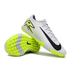 Botas de fútbol Nike Zoom Mercurial Vapor 16 Elite TF para niños, color blanco y verde