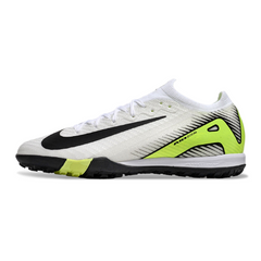 Chuteira Society TF Nike Zoom Mercurial Vapor 16 Elite Branca e Verde-Clara Infantil