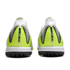Nike Zoom Mercurial Vapor 16 Elite TF White and Light Green Kids' Soccer Cleats