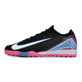 Chuteira Society TF Nike Zoom Mercurial Vapor 16 Elite Preta, Rosa-Clara e Azul Infantil