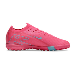Chuteira Society TF Nike Zoom Mercurial Vapor 16 Elite Rosa e Azul Infantil