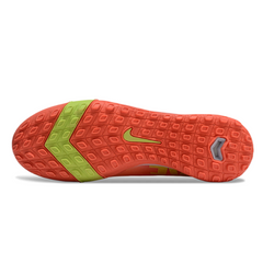 Chuteira Society TF Nike Zoom Mercurial Vapor 16 Elite Vermelha e Amarela Infantil