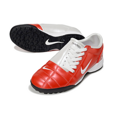 Nike Total 90 III TF White and Red Kids' Soccer Cleats