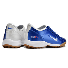 Nike Total 90 III TF White and Blue Kids' Soccer Cleats