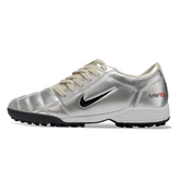 Nike Total 90 III TF Silver and Gray Kids' Soccer Cleats