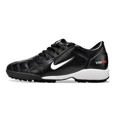 Chuteira Society TF Nike Total 90 III Infantil Preta e Prateada