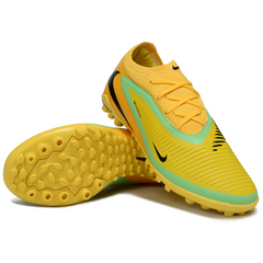 Chuteira Infantil Society Nike Phantom 6 Pro TF Amarela e Verde