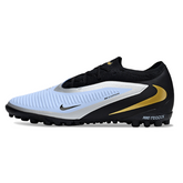 Botas de fútbol Nike Phantom 6 Pro TF para niños, color negro y azul claro