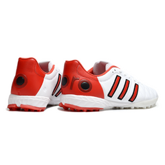 Chuteira Society TF Adidas Adipure 11Pro Branca e Vermelha