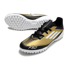 Chuteira Society TF Adidas F50 Club Pack Messi Triunfo Dourado