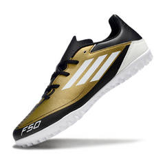 Chuteira Society TF Adidas F50 Club Pack Messi Triunfo Dourado