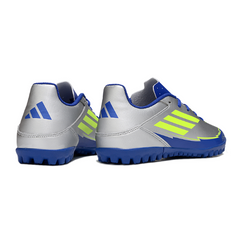 Botas de fútbol Adidas F50 Club TF Society en gris y azul oscuro