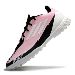 Botas de fútbol Adidas F50 Elite TF rosa y negro de la Sociedad