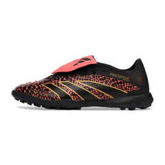 Chuteira Society TF Adidas Predator 25 Elite Com Língua Preta e Vermelha