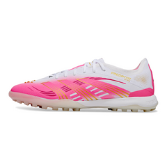 Botas Adidas Predator 25 Elite TF Society blancas y rosas