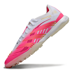 Botas Adidas Predator 25 Elite TF Society blancas y rosas