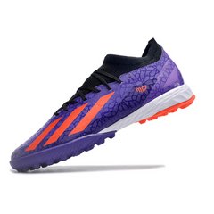 Chuteira Society Adidas X Crazyfast.1 TF Roxa e Laranja Salah - VENI Futebol