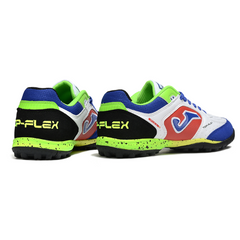 Joma Top Flex TF White, Red, Green and Pink Society Football Boots