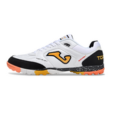 Joma Top Flex TF White, Black and Orange Society Football Boots
