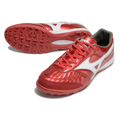Chuteira Society Mizuno Morelia Neo 4 TF Vermelha e Branca