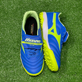 Botas de fútbol Mizuno Morelia Sala Classic TF azul y verde Society, talla 39