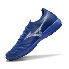 Chuteira Society TF Mizuno Neo Sala Azul e Branca