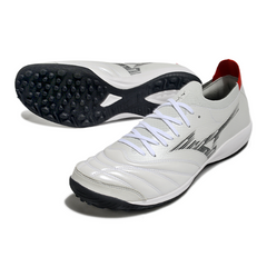 Chuteira Society TF Mizuno Neo Sala Branca Preta e Vermelha