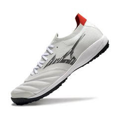 Chuteira Society TF Mizuno Neo Sala Branca Preta e Vermelha